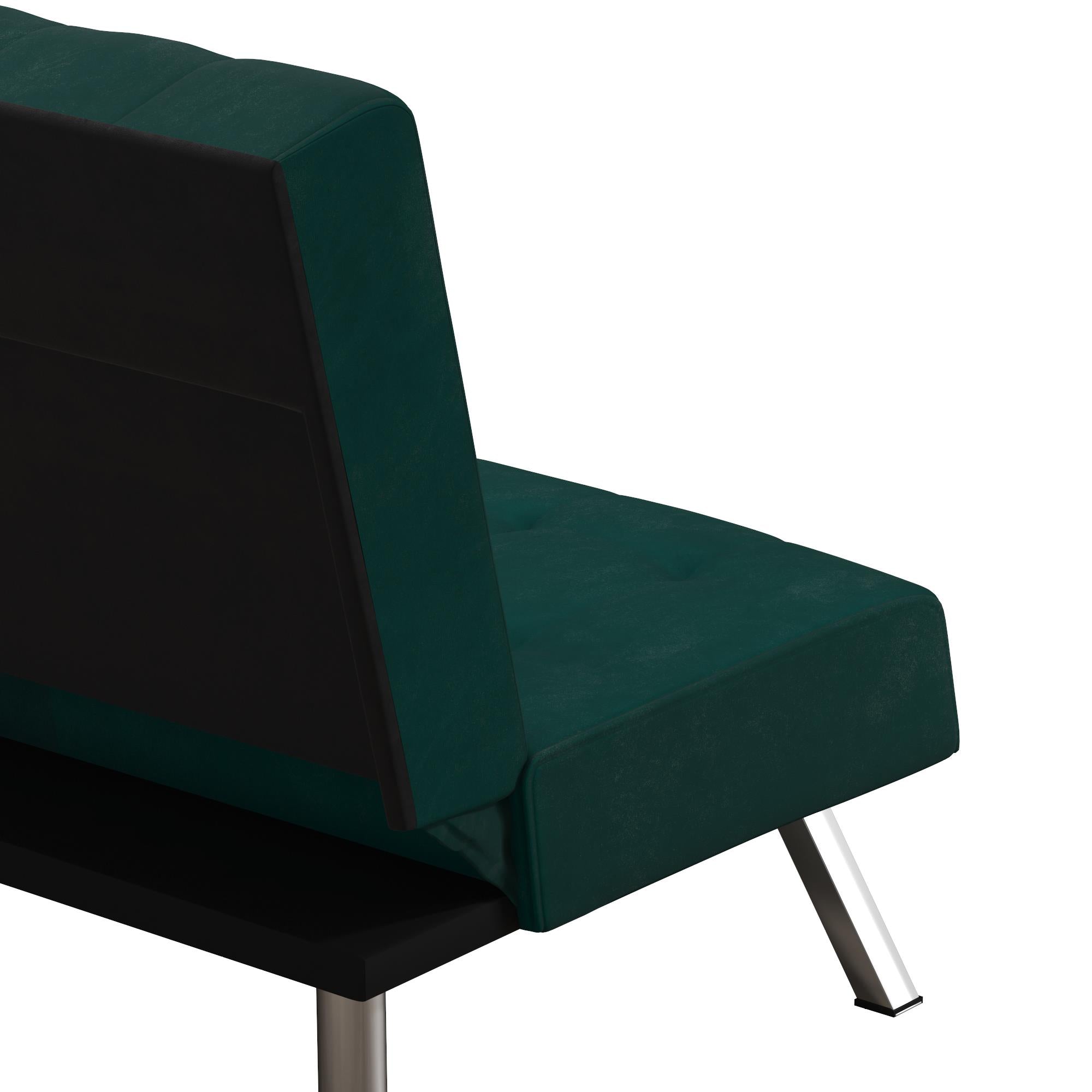 DHP Emily Armless Futon Sofa Bed - Green