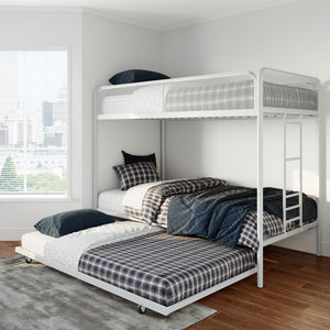 DHP Isaiah Kids' Triple Bunk Bed - White - Twin/Twin/Twin