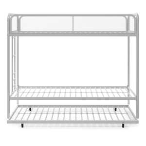 DHP Isaiah Kids' Triple Bunk Bed - Gray - Twin-Over-Twin