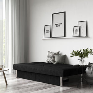 DHP Sola Futon Sofa Bed with Storage - Black