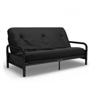DHP Mali Futon Set with Metal Frame and 6" Mattress - Black