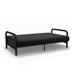 DHP Mali Futon Set with Metal Frame and 6" Mattress - Black