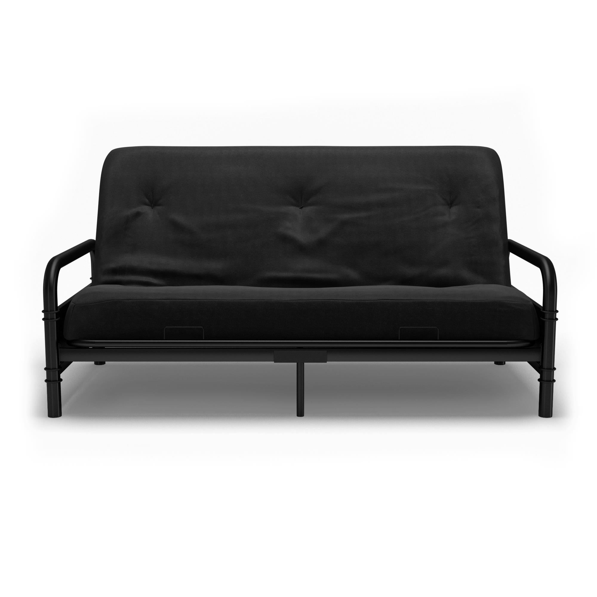 DHP Mali Futon Set with Metal Frame and 6" Mattress - Black
