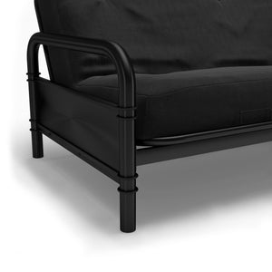 DHP Mali Futon Set with Metal Frame and 6" Mattress - Black