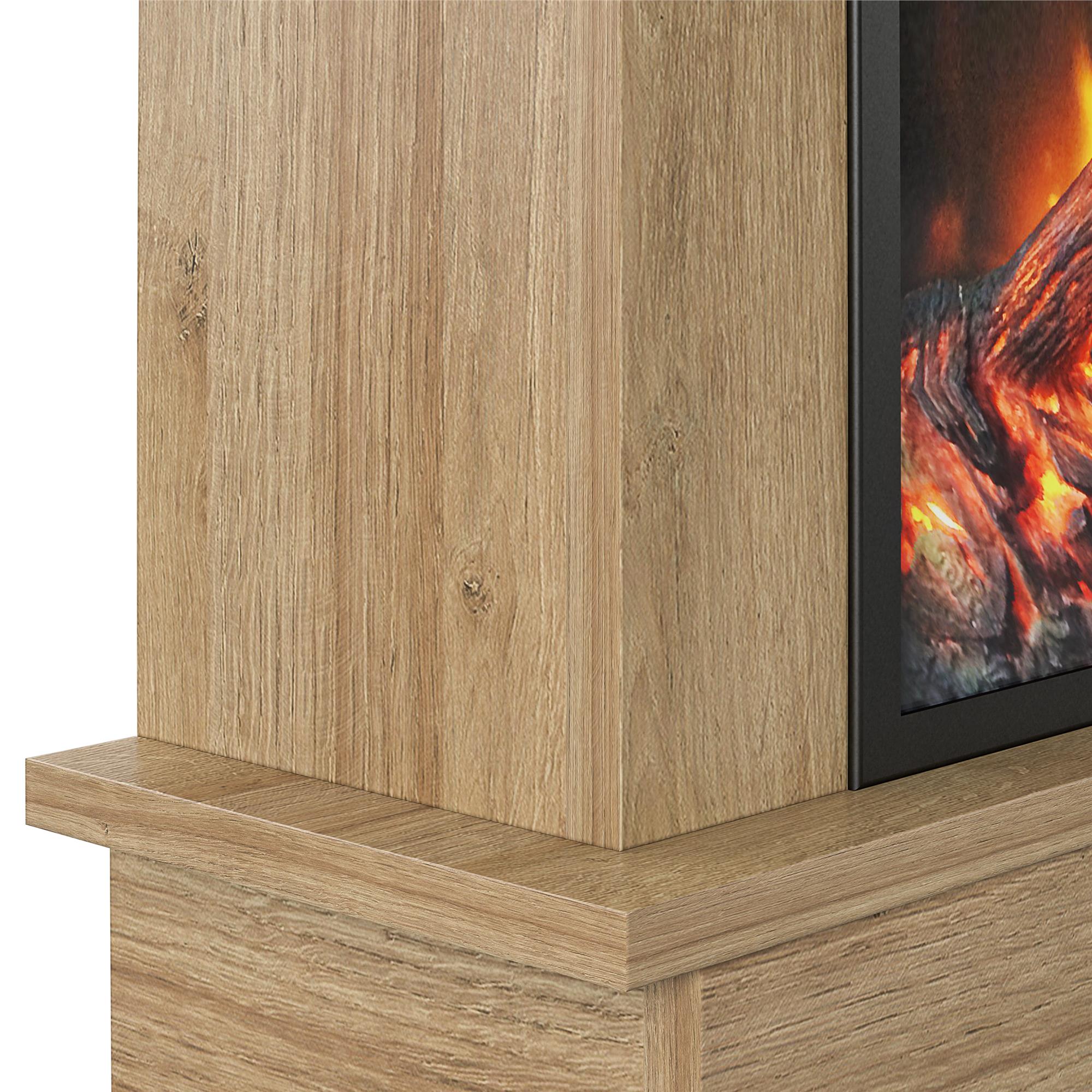 Ameriwood Home Ellsworth Electric Fireplace with Mantel - Natural