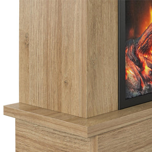 Ameriwood Home Ellsworth Electric Fireplace with Mantel - Natural