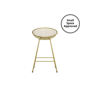 CosmoLiving Ellis Wire Counter Height Bar Stool - Gold