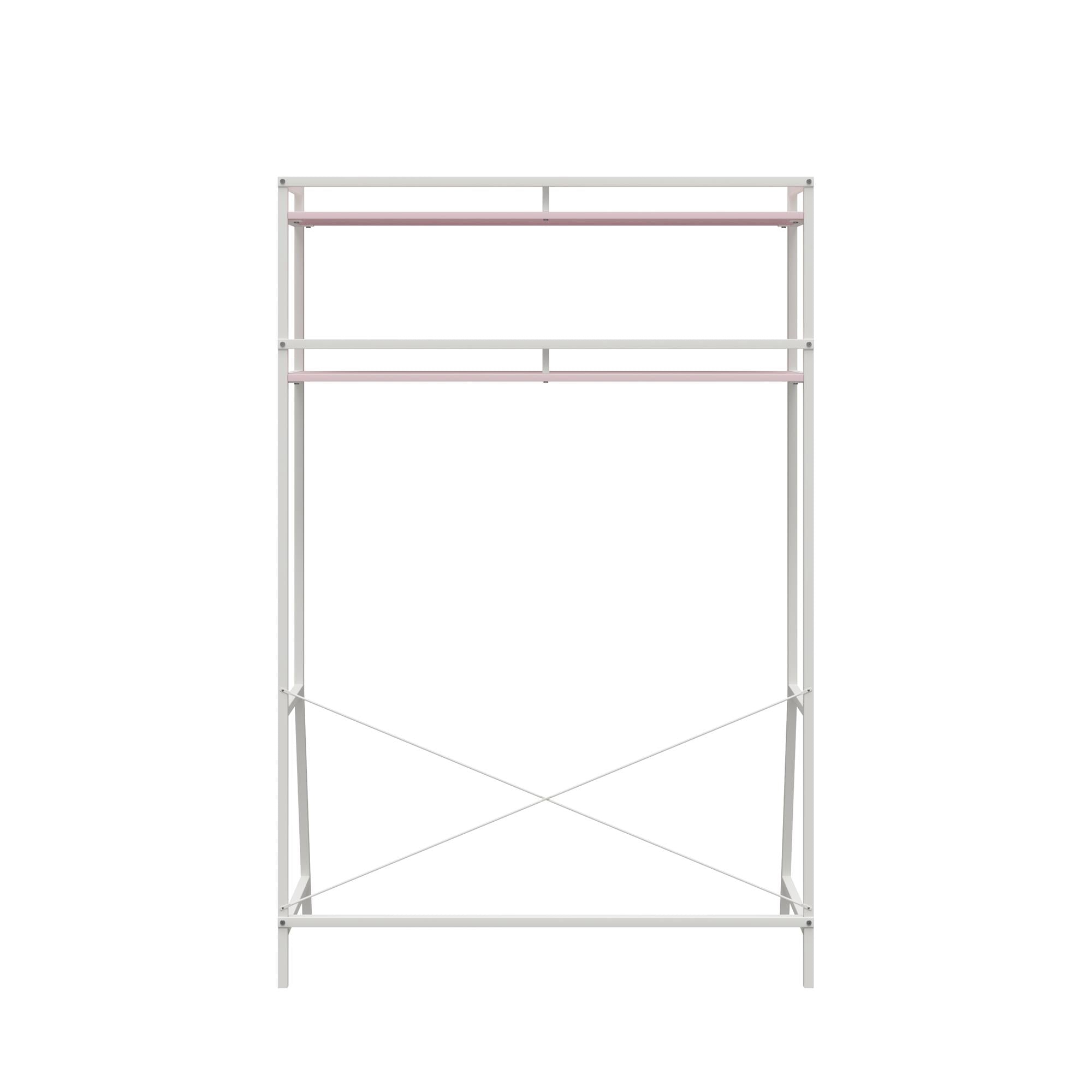 Novogratz Beverly Over-The-Bed Storage for Twin & XL Twin Beds - Light Pink
