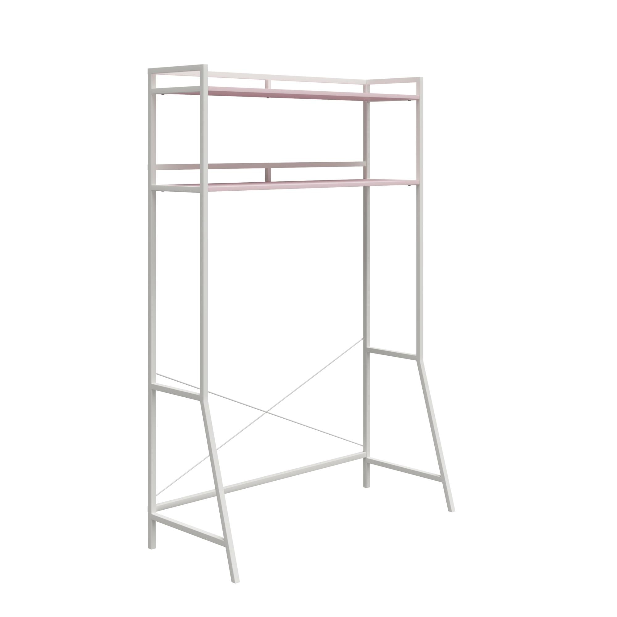 Novogratz Beverly Over-The-Bed Storage for Twin & XL Twin Beds - Light Pink