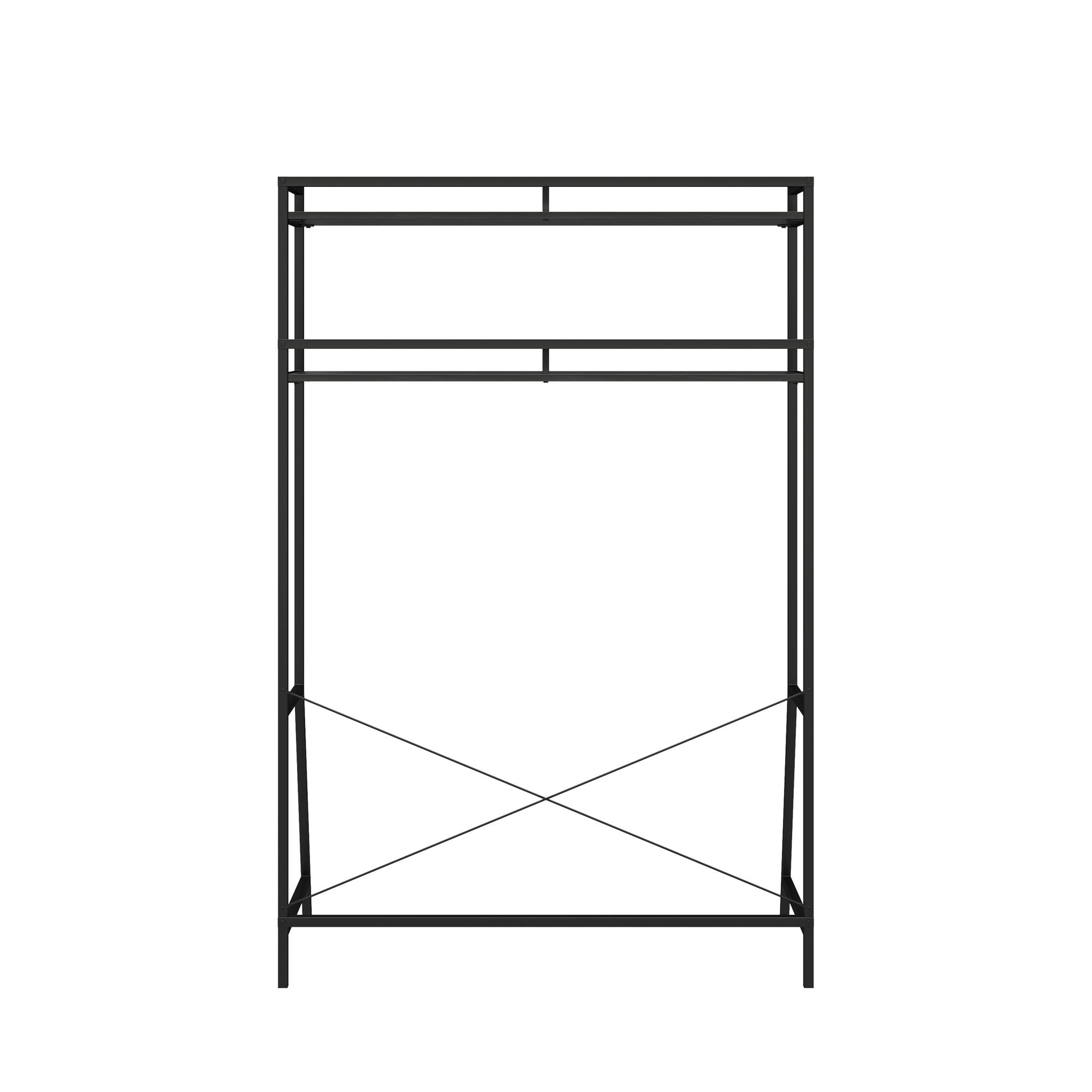 Novogratz Beverly Over-The-Bed Storage for Twin & XL Twin Beds - Black Oak