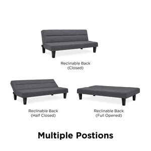 DHP Kebo Futon Sofa Bed - Dark Gray