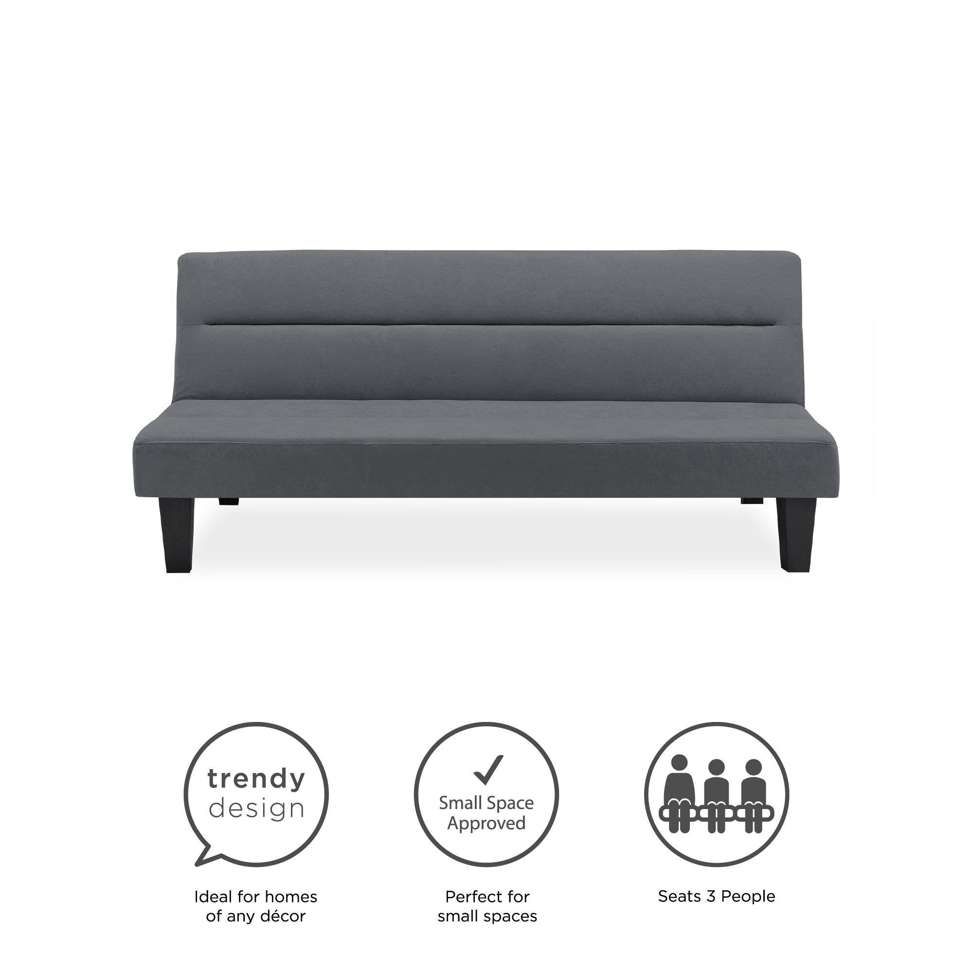 DHP Kebo Futon Sofa Bed - Dark Gray