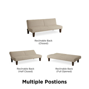 DHP Dillon Futon Sofa Bed - Tan