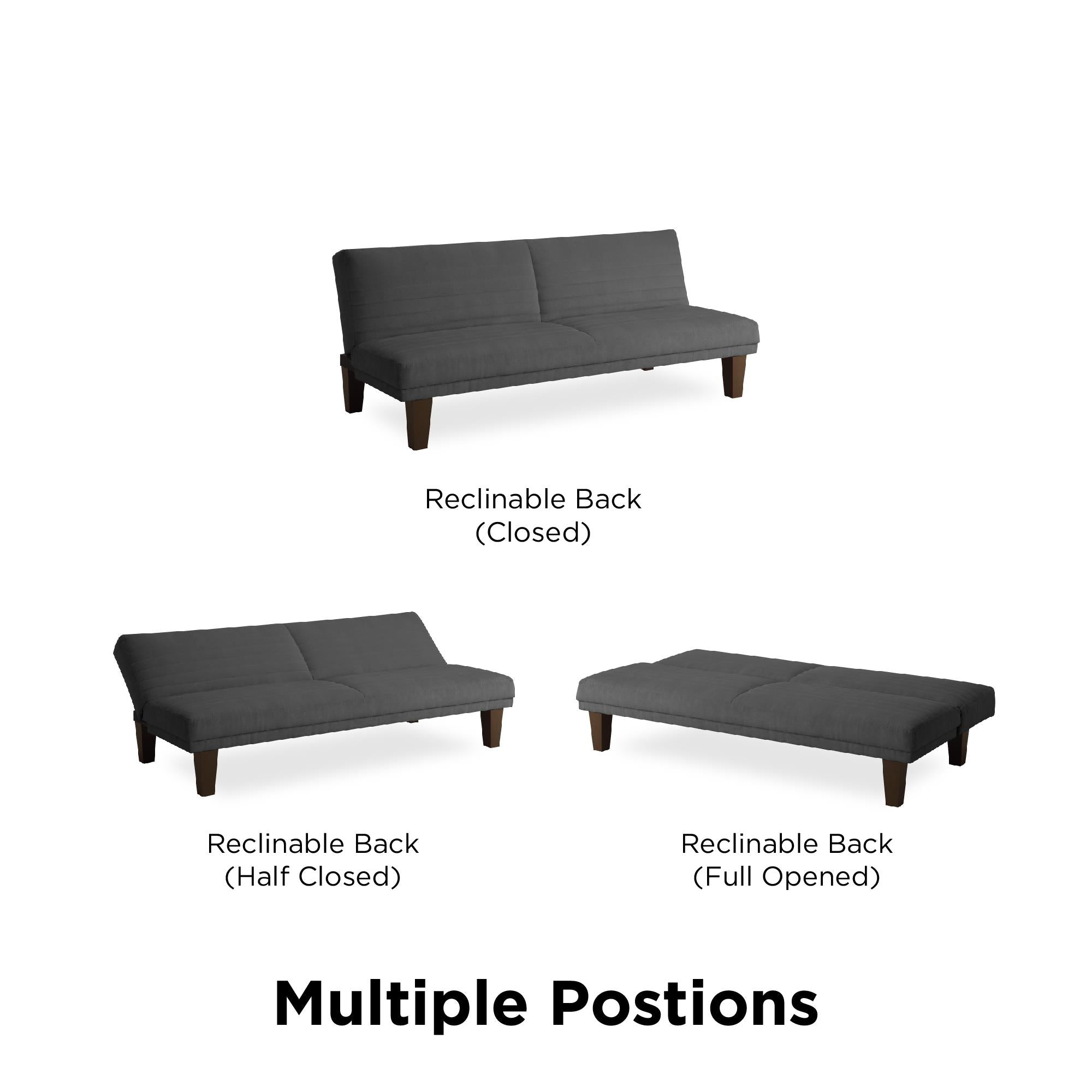 DHP Dillon Futon Sofa Bed - Gray