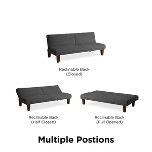 DHP Dillon Futon Sofa Bed - Gray