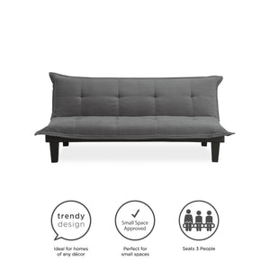 DHP Lodge Futon Sofa Bed - Dark Gray