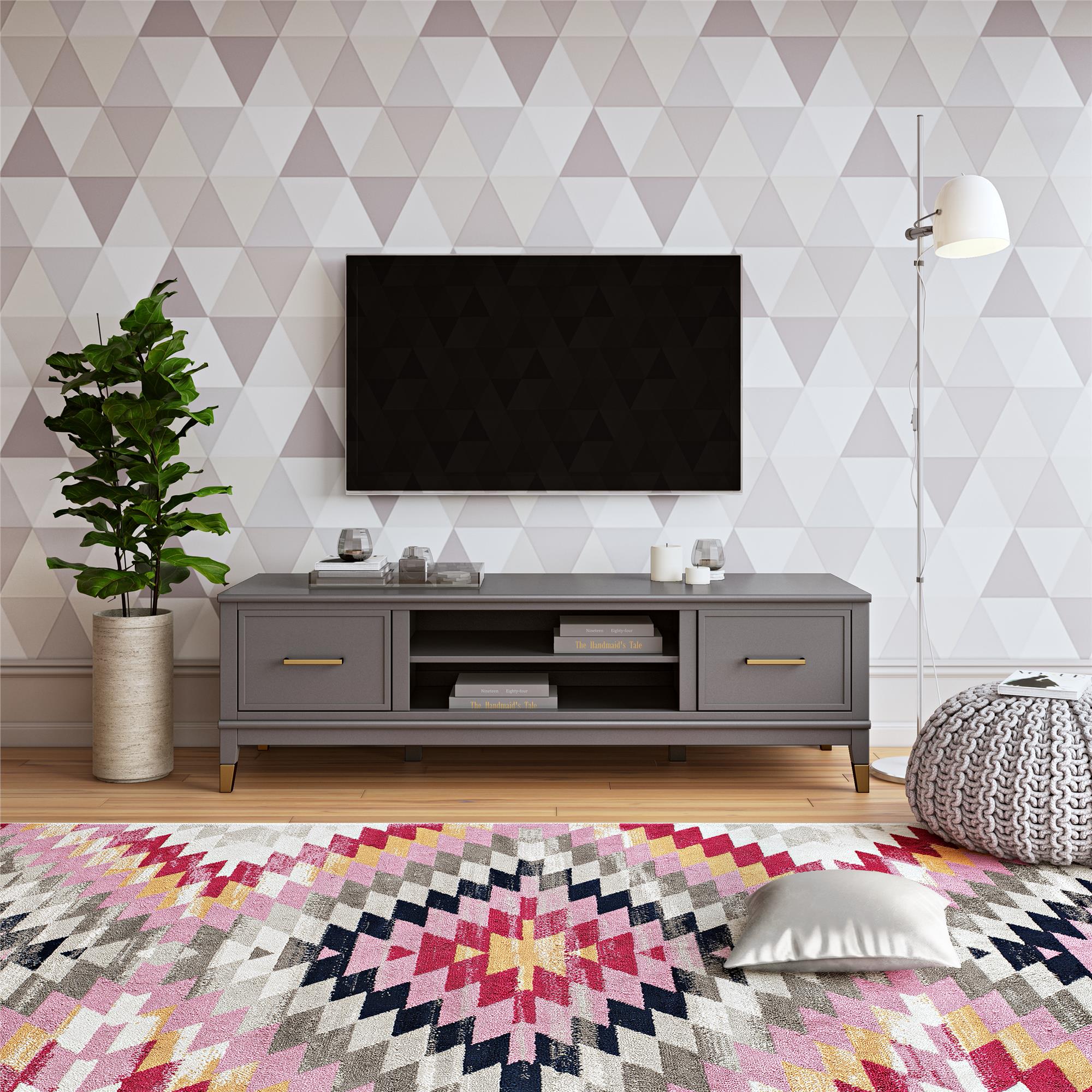 CosmoLiving Westerleigh TV Stand for TVs up to 65" - Graphite Grey