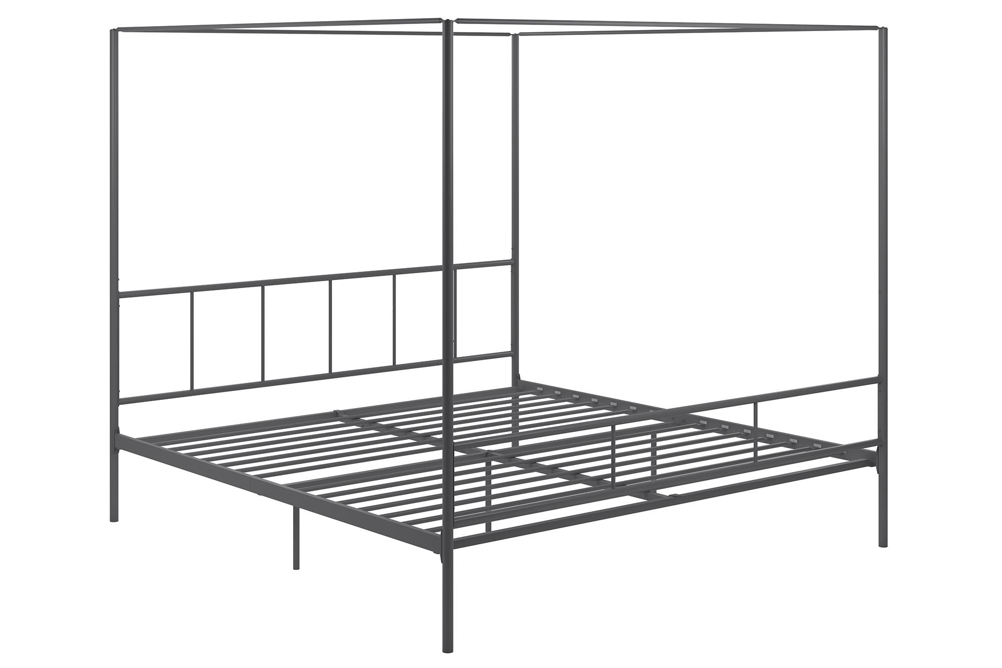 Novogratz Marion Canopy Bed - Dark Gray - King