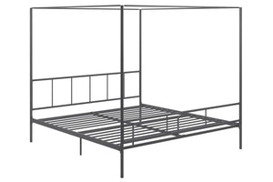 Novogratz Marion Canopy Bed - Dark Gray - King