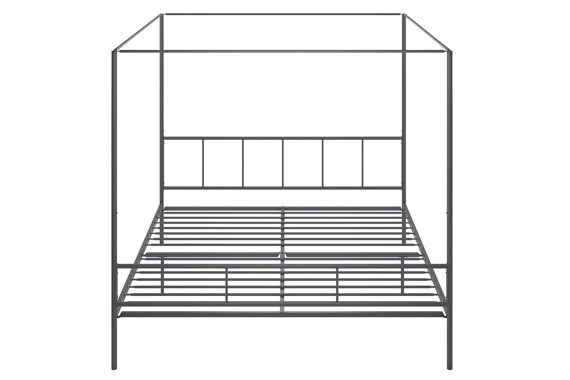 Novogratz Marion Canopy Bed - Dark Gray - King