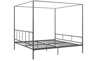 Novogratz Marion Canopy Bed - Dark Gray - King