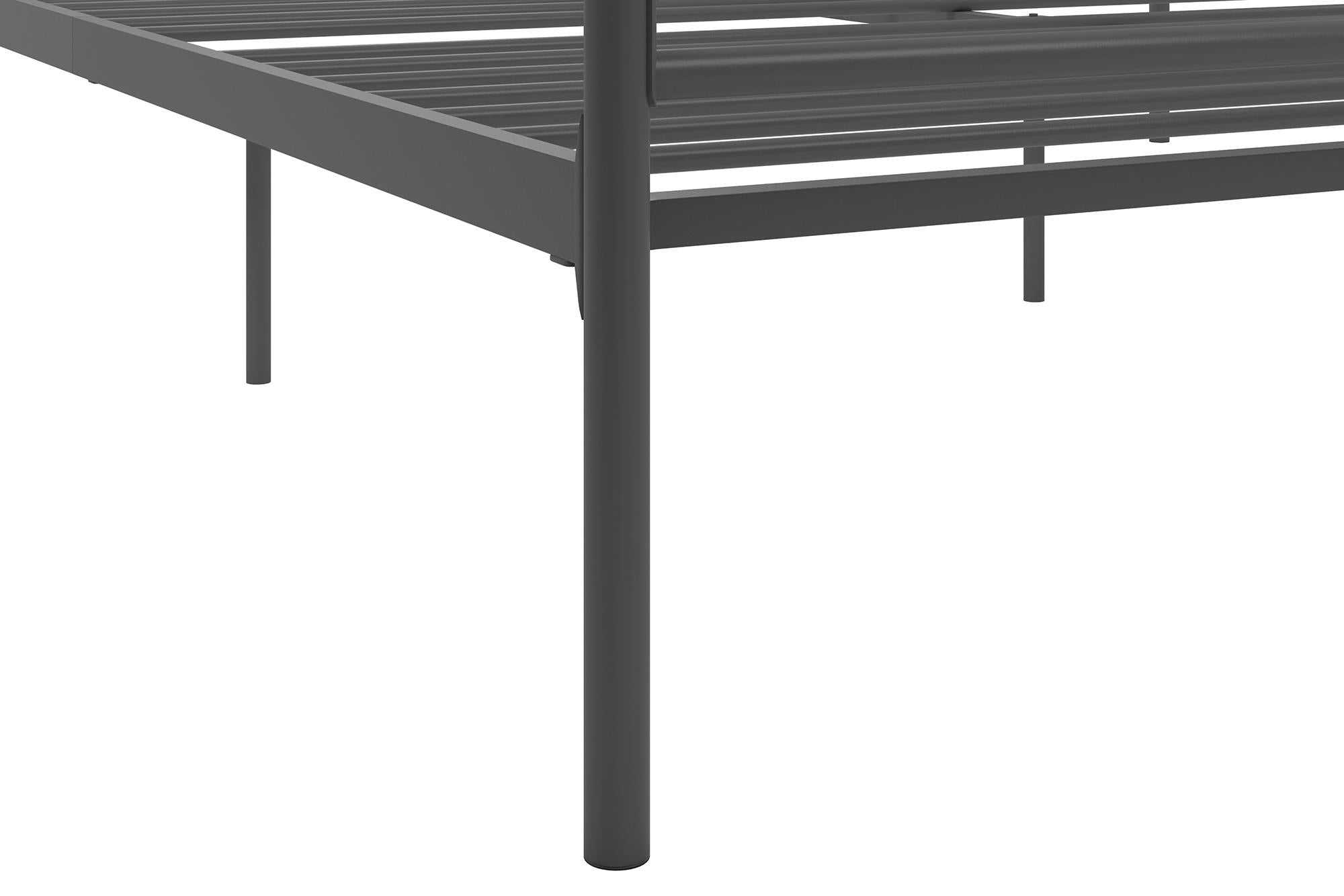 Novogratz Marion Canopy Bed - Dark Gray - King