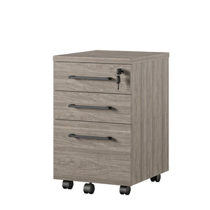 Ameriwood Home Parkside Mobile File Cabinet - Natural White Oak