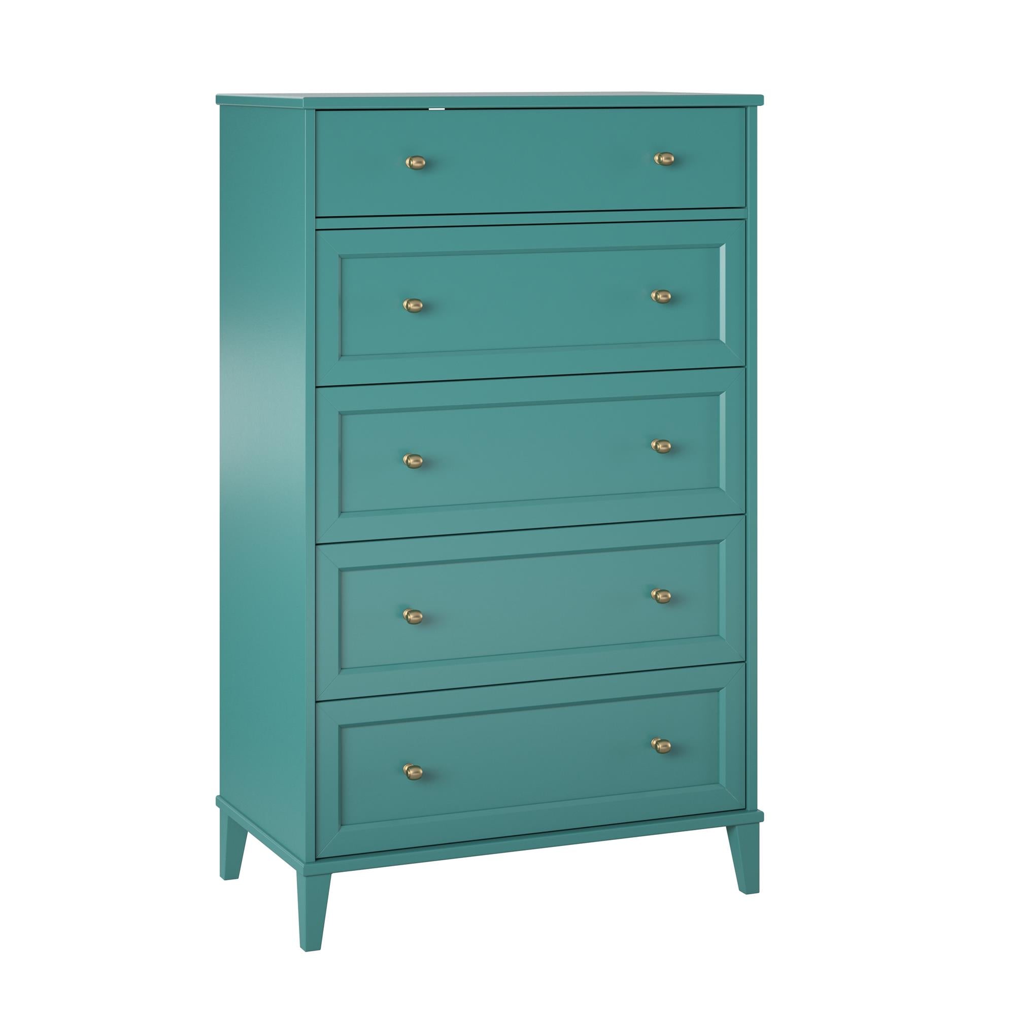 Ameriwood Home Monticello Tall 5 Drawer Dresser - Emerald Green