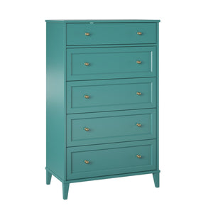 Ameriwood Home Monticello Tall 5 Drawer Dresser - Emerald Green