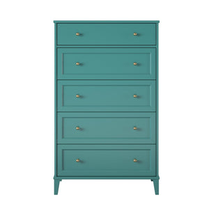 Ameriwood Home Monticello Tall 5 Drawer Dresser - Emerald Green