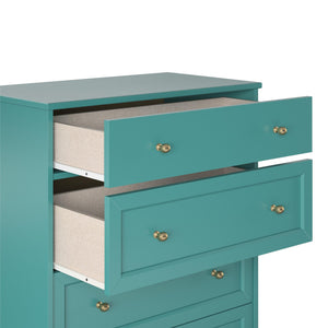 Ameriwood Home Monticello Tall 5 Drawer Dresser - Emerald Green