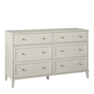 Ameriwood Home Monticello Wide 6-Drawer Dresser - Sharkey Grey