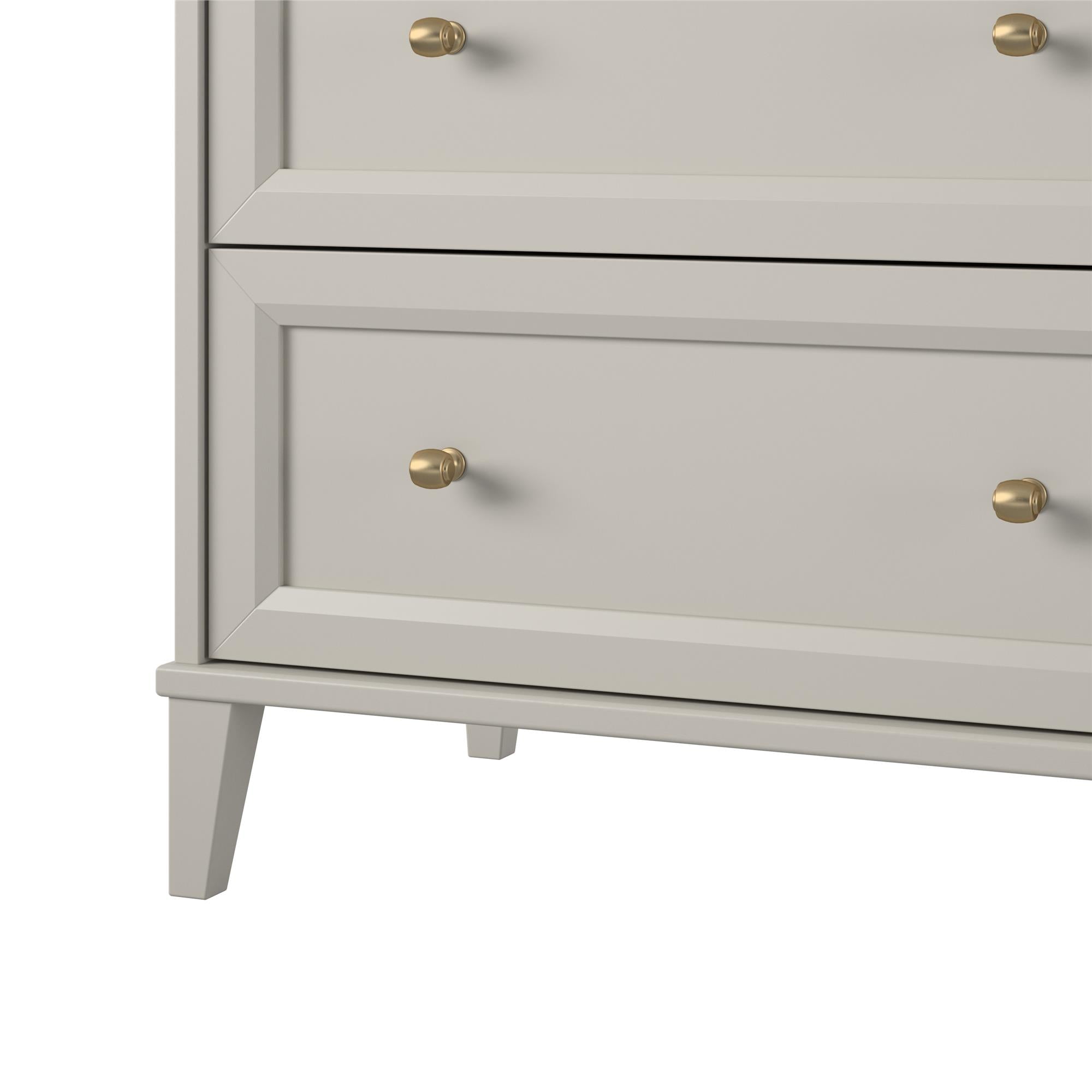 Ameriwood Home Monticello Wide 6-Drawer Dresser - Sharkey Grey