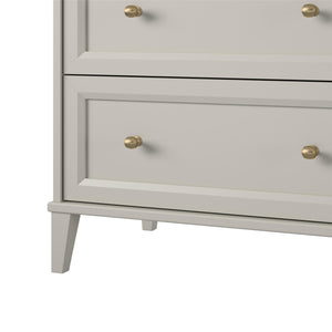 Ameriwood Home Monticello Wide 6-Drawer Dresser - Sharkey Grey