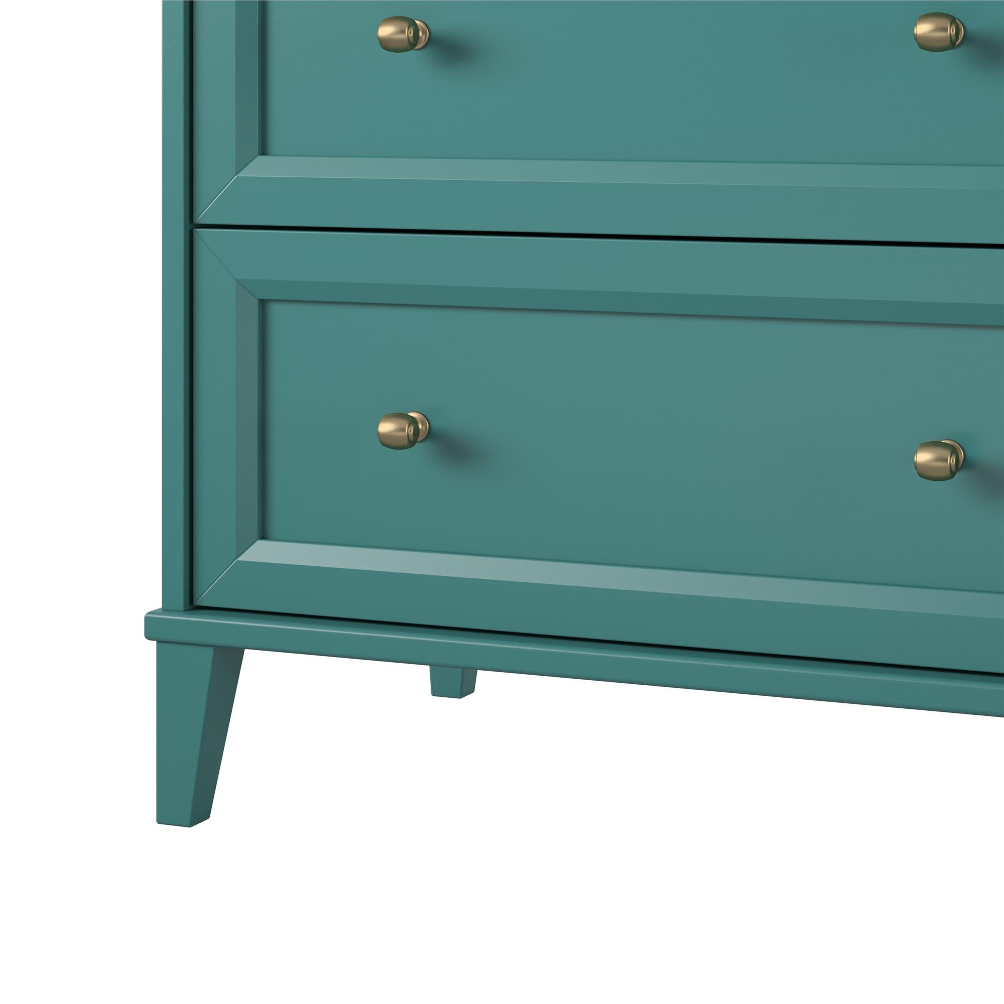 Ameriwood Home Monticello Wide 6-Drawer Dresser - Emerald Green