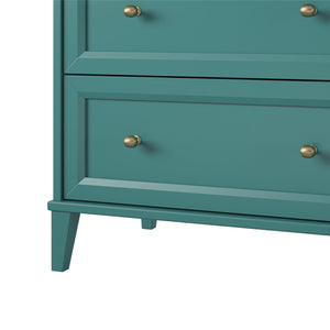 Ameriwood Home Monticello Wide 6-Drawer Dresser - Emerald Green