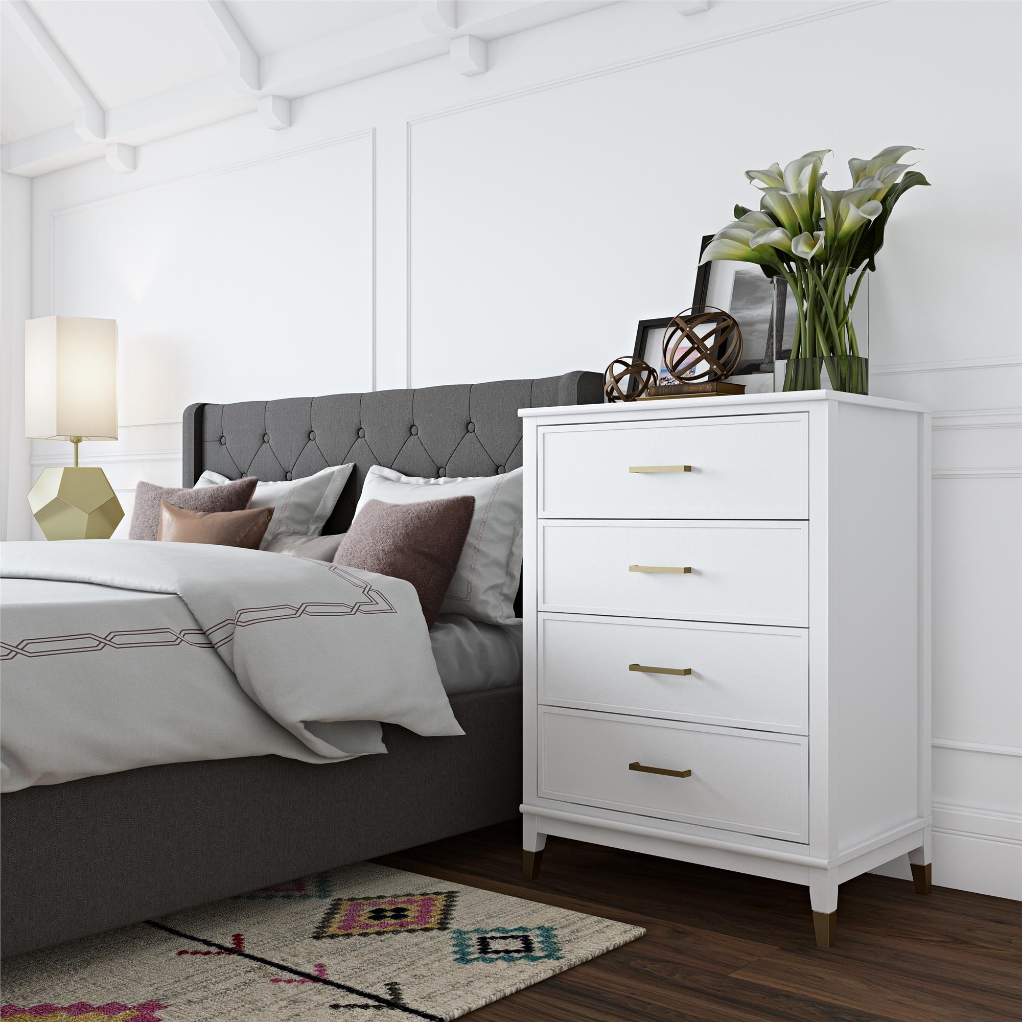 CosmoLiving Westerleigh 4-Drawer Dresser - White