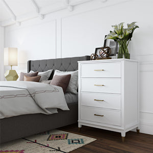 CosmoLiving Westerleigh 4-Drawer Dresser - White