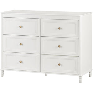 Piper Kids' 6-Drawer Dresser, Ivory White - Cream