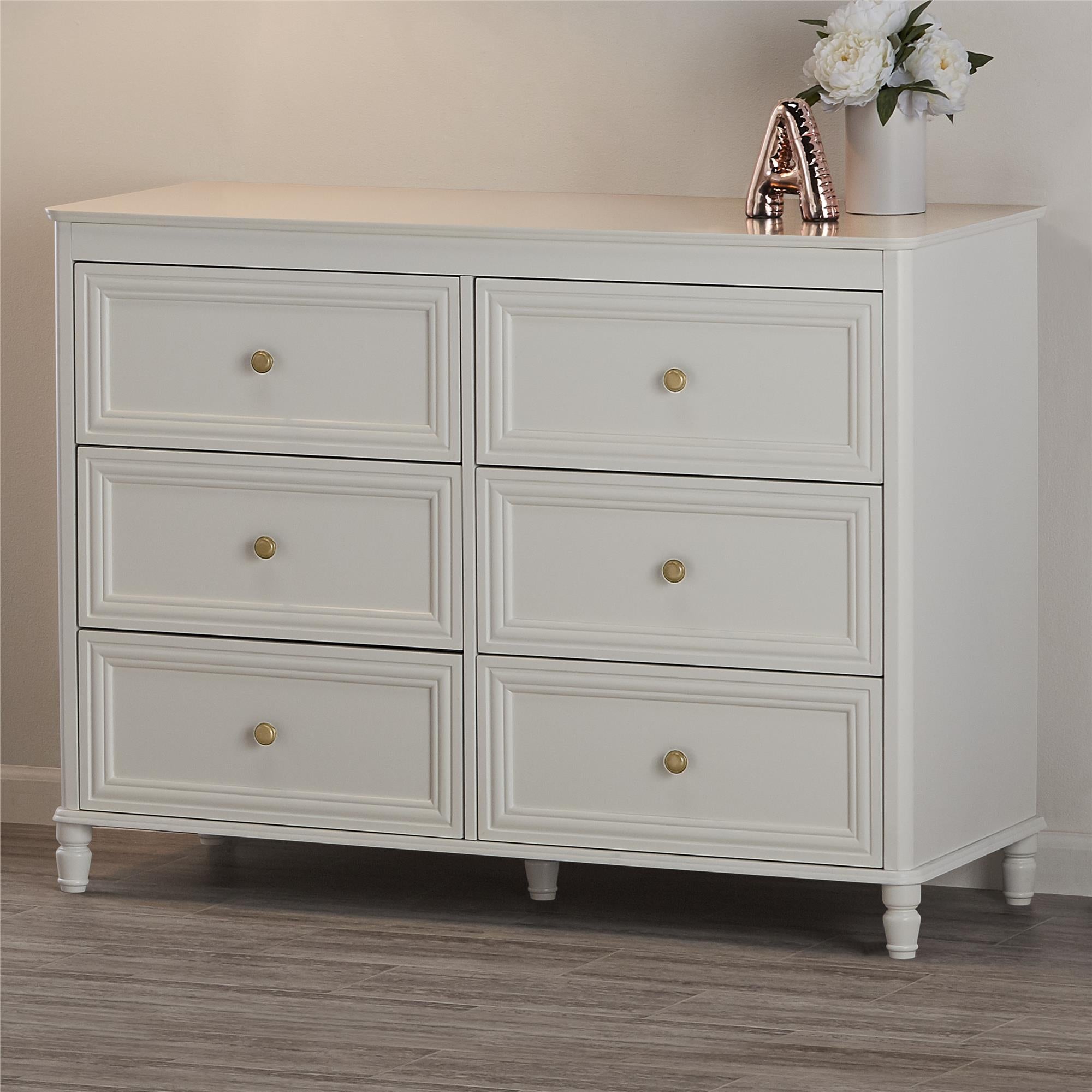 Piper Kids' 6-Drawer Dresser, Ivory White - Cream