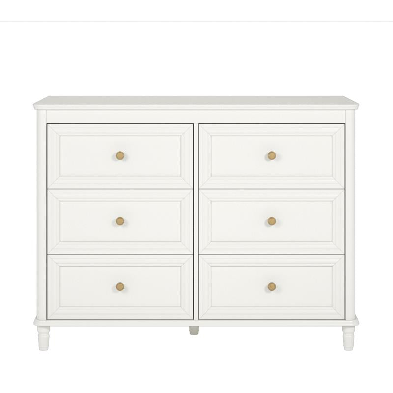 Piper Kids' 6-Drawer Dresser, Ivory White - Cream