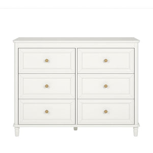Piper Kids' 6-Drawer Dresser, Ivory White - Cream