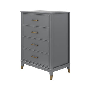 CosmoLiving Westerleigh 4-Drawer Dresser - Graphite Grey