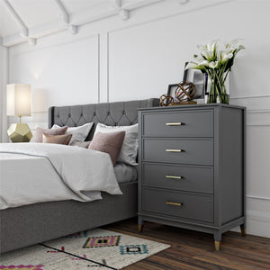CosmoLiving Westerleigh 4-Drawer Dresser - Graphite Grey