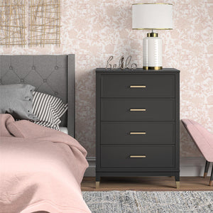CosmoLiving Westerleigh 4-Drawer Dresser - Black