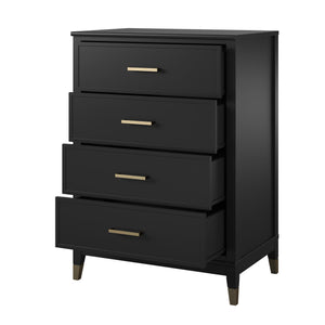 CosmoLiving Westerleigh 4-Drawer Dresser - Black