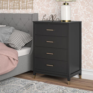 CosmoLiving Westerleigh 4-Drawer Dresser - Black