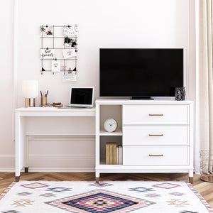CosmoLiving Westerleigh 3-in-1 Media Dresser - White