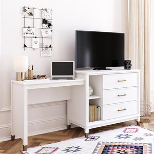 CosmoLiving Westerleigh 3-in-1 Media Dresser - White