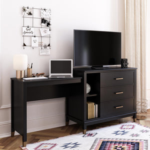 CosmoLiving Westerleigh 3-in-1 Media Dresser - Black